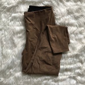Lysse Brown Suede Leggings